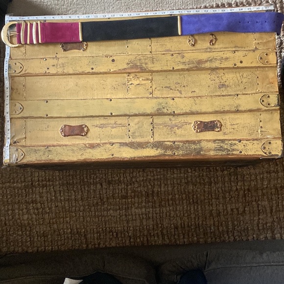 RETRO 90s VINTAGE LEATHER BELT THE LIMITED VINTAGE SUEDE LEATHER BELT M - Picture 3 of 10